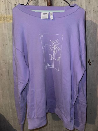 Pullover Adidas L, Strickpullover grau und Blau L