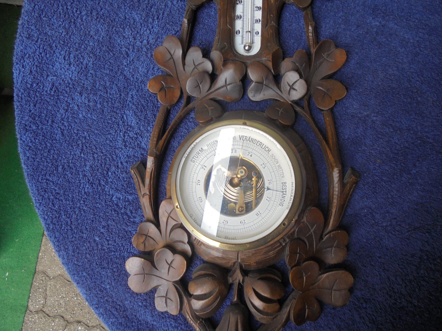 Altri elettrodomestici e apparecchi d’epoca: Antiker Barometer- Thermometer, ca. 1930-40 – Usato da Camorino venduto da Hunpete 2