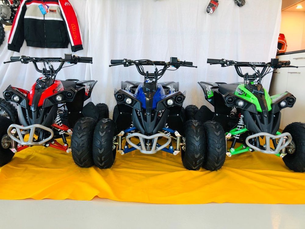 2er Set ATV Pocket Kinder Quad Aufsitzmäher Reifen Elektro