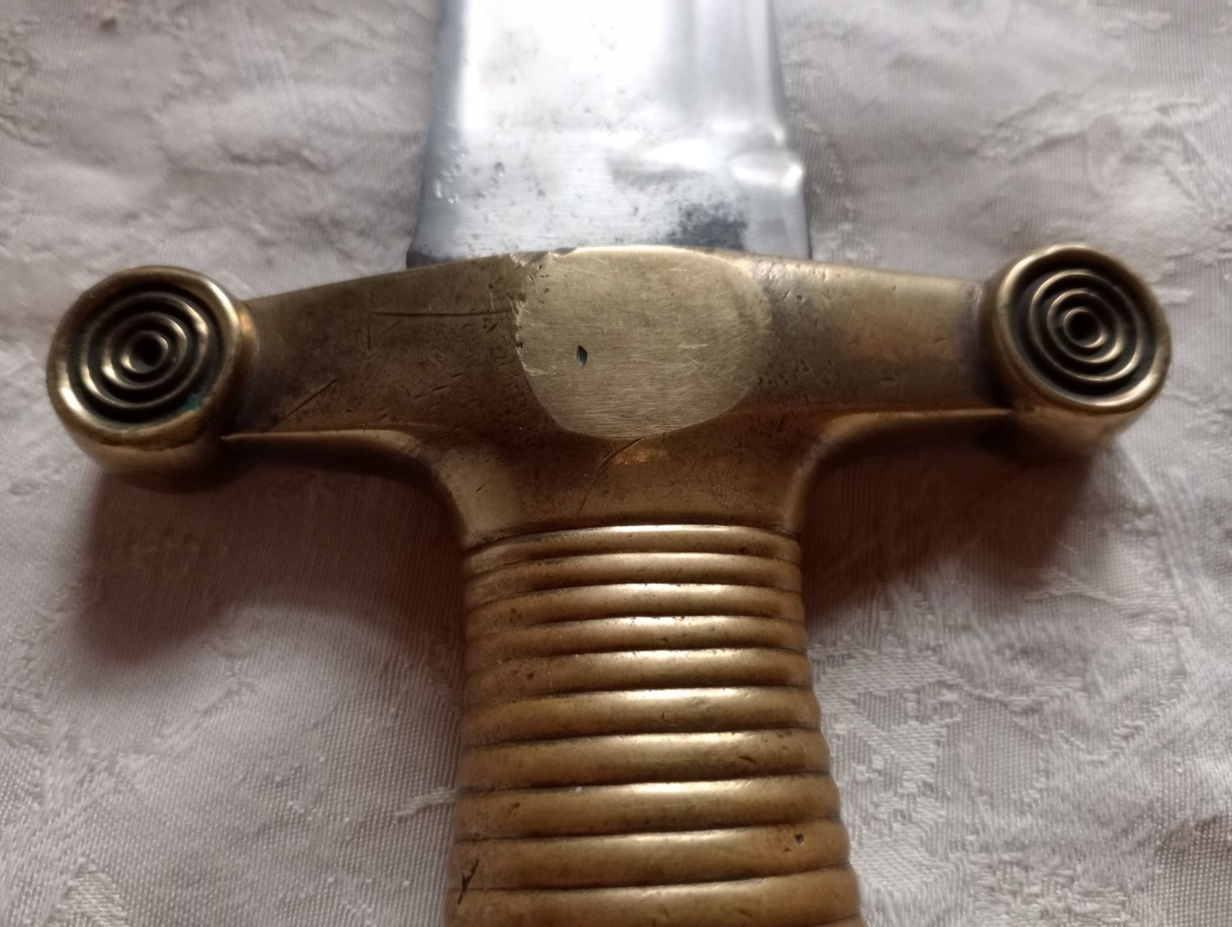 Posate: Antikes ,,Napoleon"- Messer Messinggriff 718 Gramm Dolch – Usato da Oberdorf BL venduto da Barocki888 3