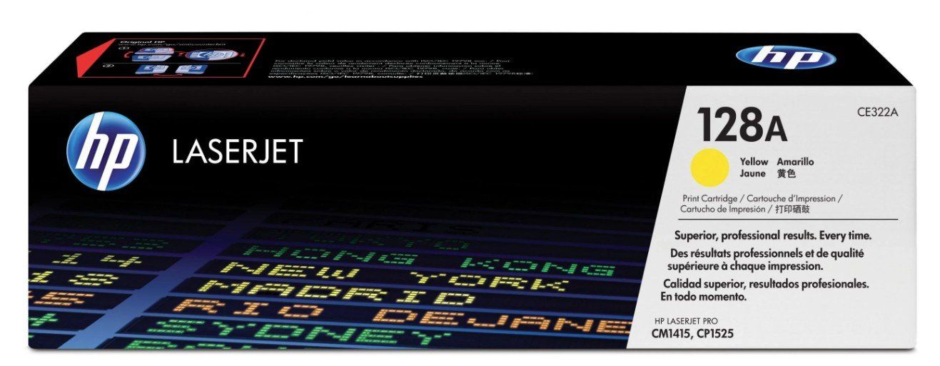 Hewlett Packard Cartucce per stampanti & toner: Original HP CE322A / 128A Toner gelb – Nuovo e nell'imballaggio originale da Bettwil venduto da man_kys8