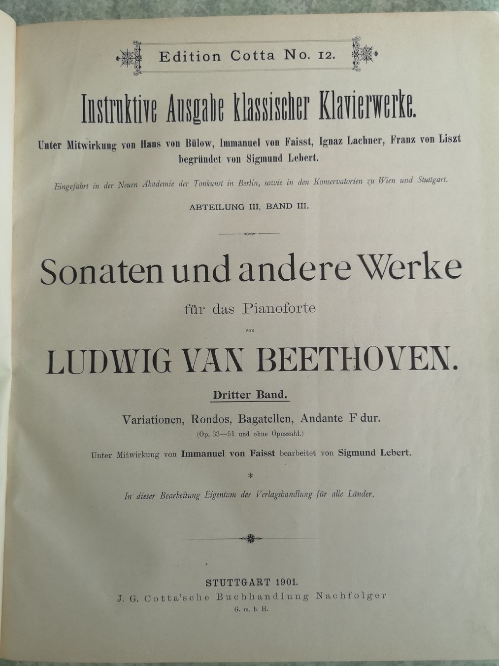 Libri: Beethoven Sonaten Band III – Usato da Kleindietwil venduto da wecker21 2