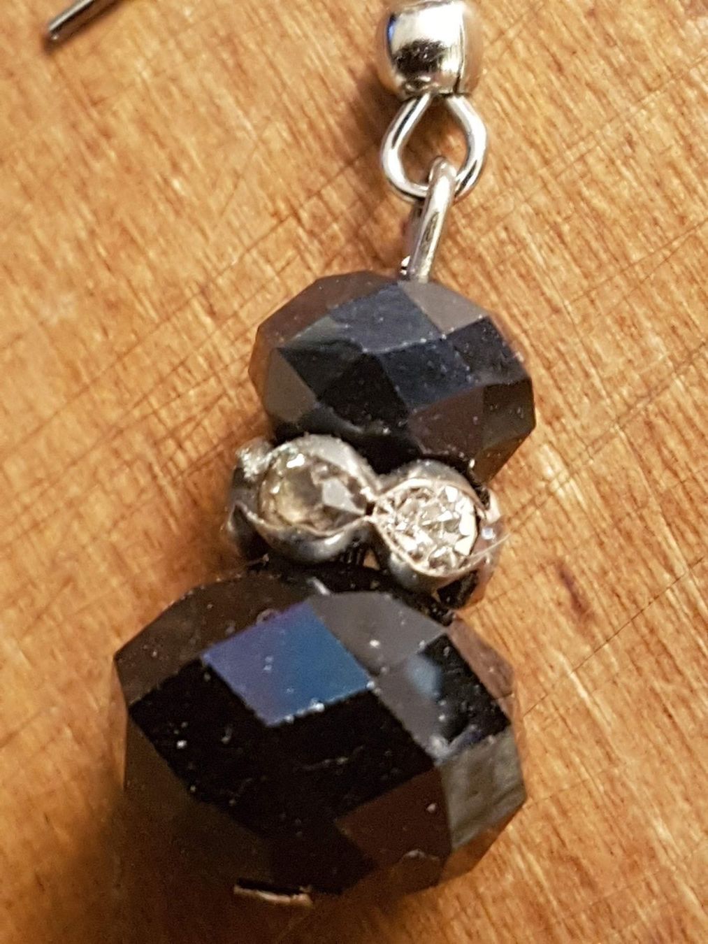 Orecchini pendenti & Orecchini a lobo: Ohrhänger facettierte schwarze Beads – Usato da Ettingen venduto da Maranathatalitha 1