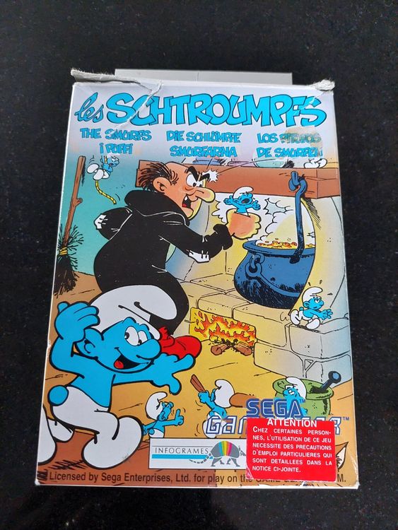 Jeu Les Schtroumpfs Sur SEGA Megadrive - Version PAL - Complet Avec Boîte Et Notice - Très Bon état