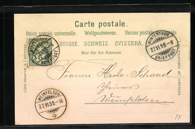 Cartoline postali: Litho Winterthur, Ortsansicht mit Umgebu – Usato da Berlin venduto da bartko-reher 1