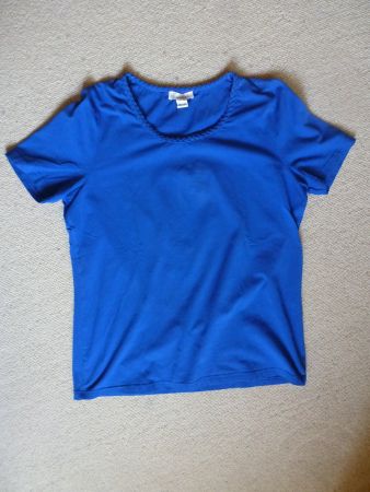 T-Shirt, königsblau, Marke Mona, Grösse 42, Baumwolle