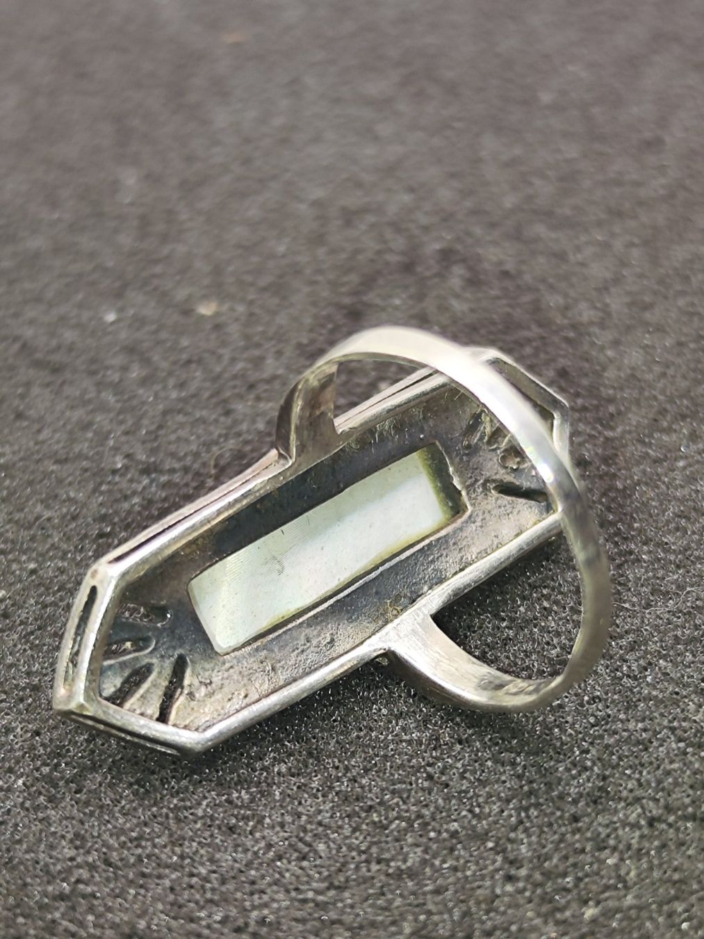 Anelli: Art Deko 925er Silber Ring mit Perlmutt, Markasiten Top – Usato da Steffisburg venduto da mat_8s7d 6