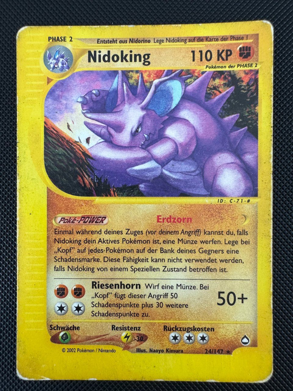 Pokémon Cartes à collectionner: Nidoking Rare Pokémon Aquapolis E-Series DE 24/147 – D'occasion à Dübendorf par d_h_dlr5