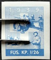 Soldatenmarke 2.WK, Füs Kp II/26, blau, geschn, Wi Inf 250-2