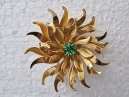 Charmante Brosche aus den 50ziger Jahren, goldfarben