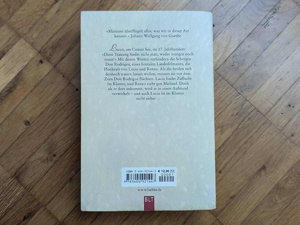Bücher: Alessandro Manzoni - "Die Verlobten" – Gebraucht aus Kreuzlingen von misfit777 1