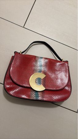 Coccinelle Tasche mit Schlangenmuster, Rot
