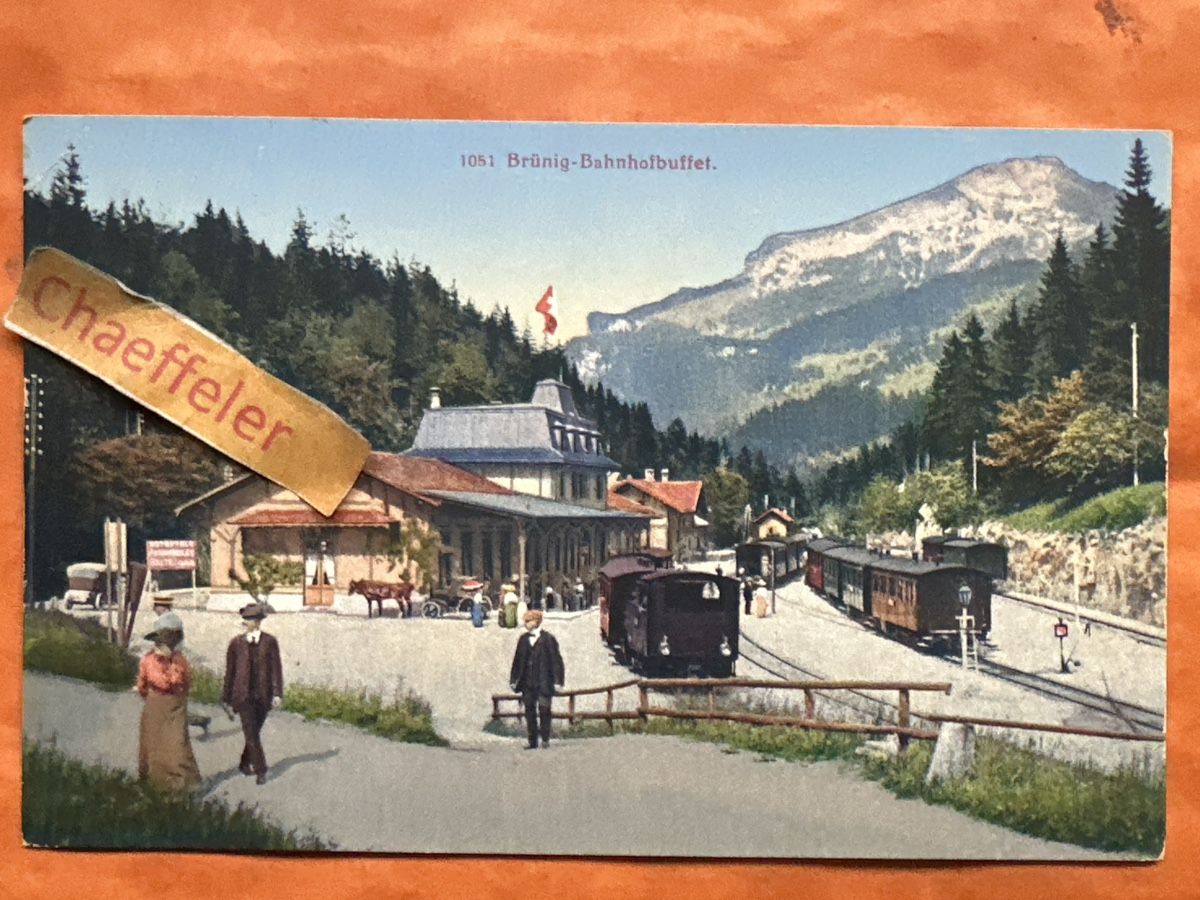 Ansichtskarten: 1920 Brünig-Bahnbuffet  – Gebraucht aus Zürich von Chaeffeler