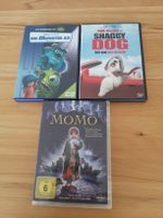3 DVDS DISNEYS MONSTER AG, DISNEY SHAGGY DOG, UND MOMO