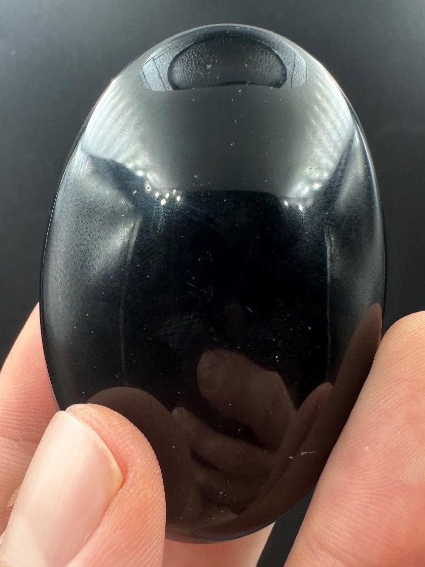 Minerali & Pietre curative: Obsidian Handschmeichler Heilstein – Nuovo e nell'imballaggio originale da Männedorf venduto da Handschmeichler 1