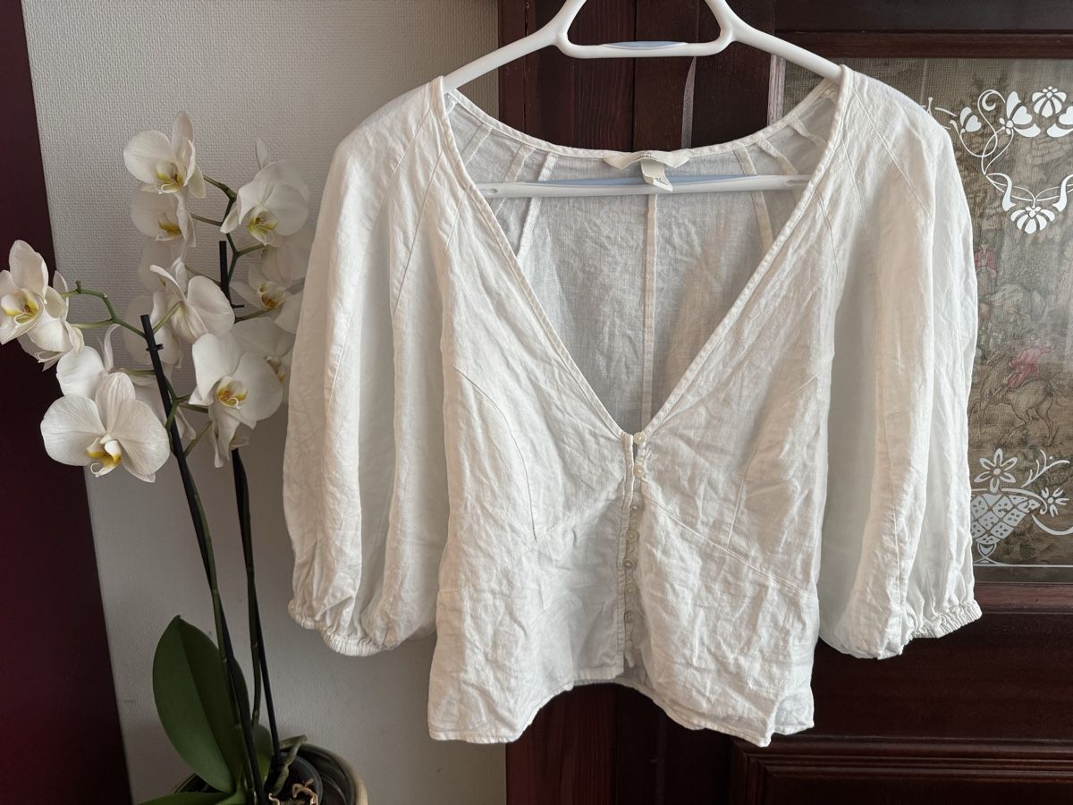 H&M Camicette: H&M Leinen Blend Bluse Top – Usato da Obfelden venduto da cesarina10