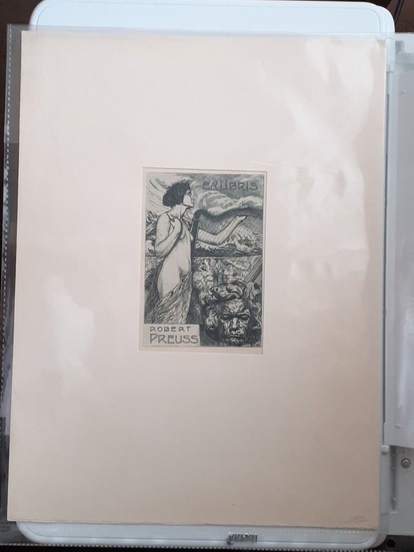 Dipinti: Radierung Robert Preuss Ex Libris – Usato da Mörschwil venduto da antiksalon 3