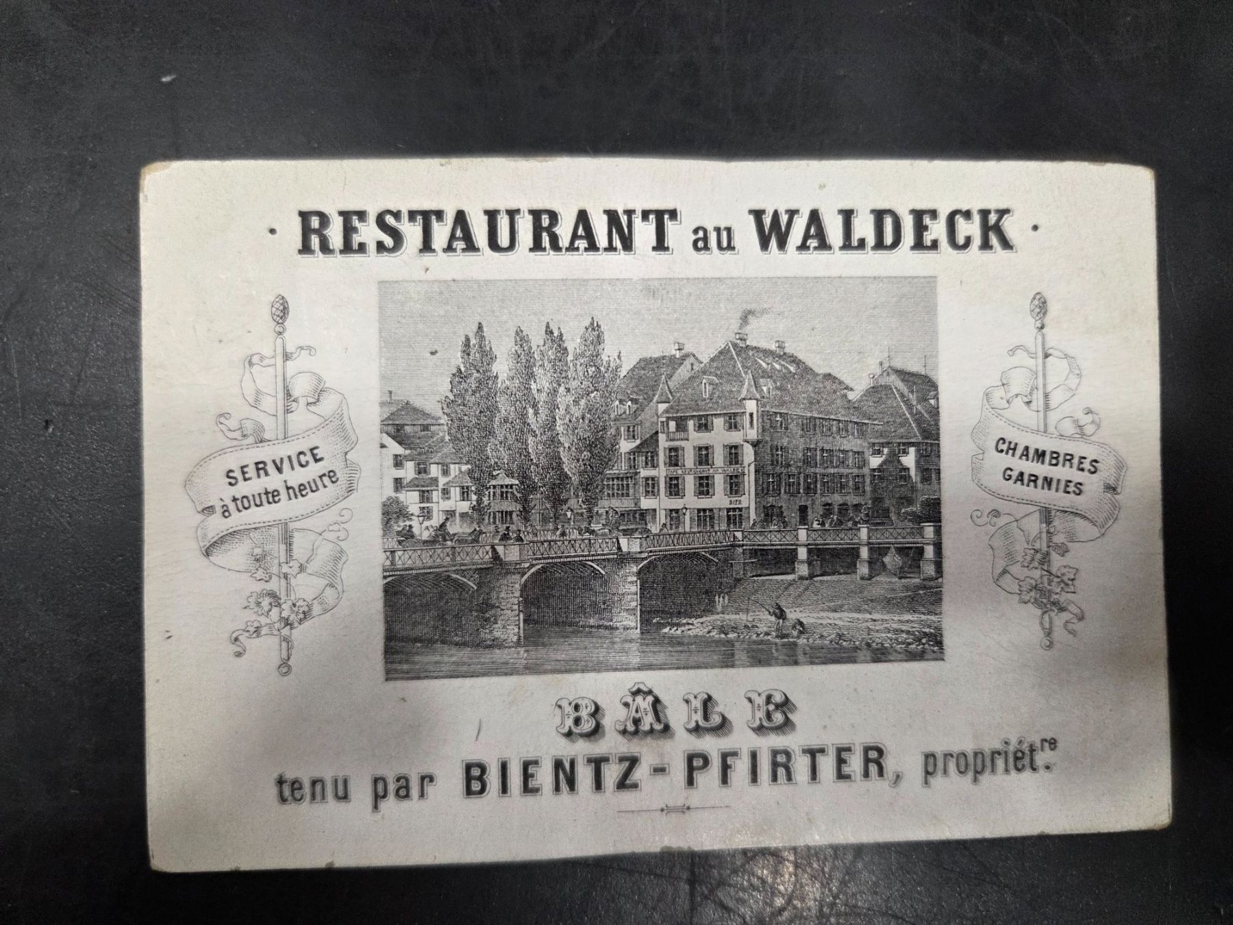 Cartoline postali: Restaurant au Waldeck Basel um 1890 – Usato da Basel venduto da bartlome78