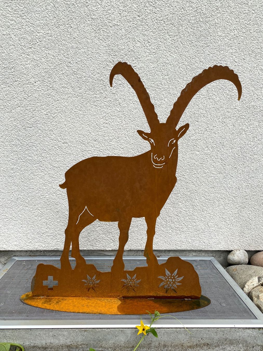 Alle Dekorationen: Edelrost Steinbock mit Gesicht, Rostdeko,Gartendeko,Rosttier – Neu (gemäss Beschreibung) aus Honau von Freude1234