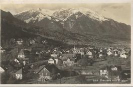 Sarnen OW Foto Carl Abächerli Bauernhof Dorf + Pilatus 1920