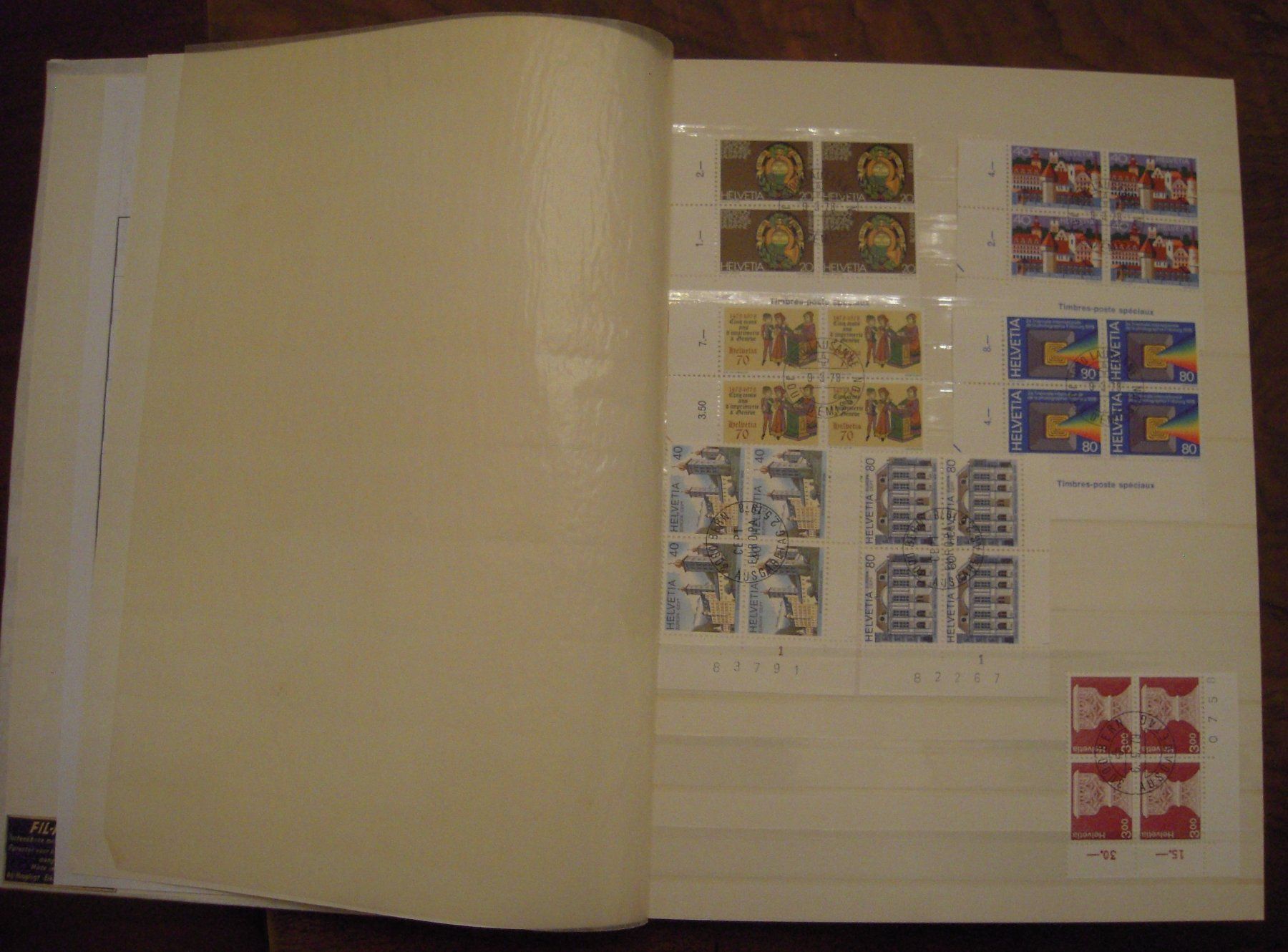 Alle Briefmarken: Viererblocks Schweiz 1978-1983 – Gebraucht aus Stallikon von Saentis2014 1
