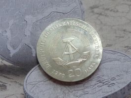 German Democratic Republic (DDR) 20 Mark 1970 F. Engels