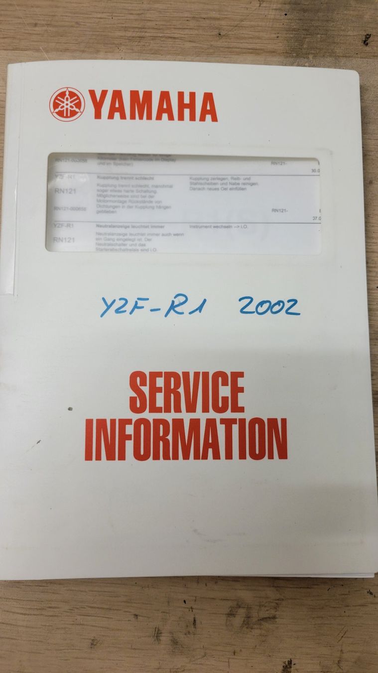 Libri: Yamaha YZF 1000 Servicehandbuch – Usato da Möhlin venduto da R62 2