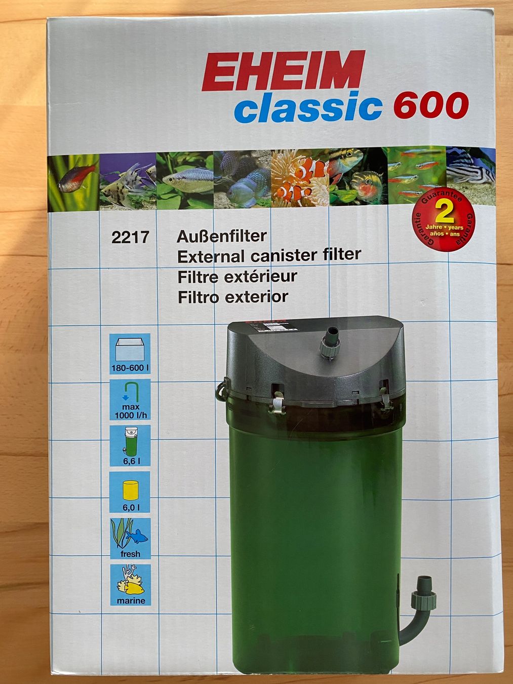 Eheim Filtri: Eheim Classic 600 Aussenfilter 2217 Neu – Nuovo e nell'imballaggio originale da Pieterlen venduto da Buntbarsch01
