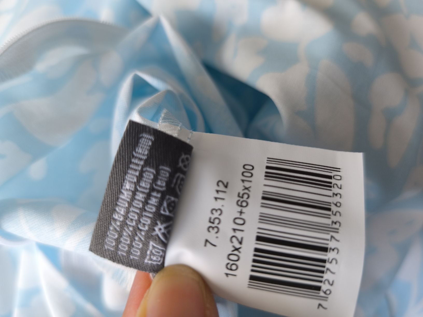 Bettwäsche: NEW Bio Cotton pillow case , floral light blue & white – Neu und originalverpackt aus Sursee von Re.joy 3