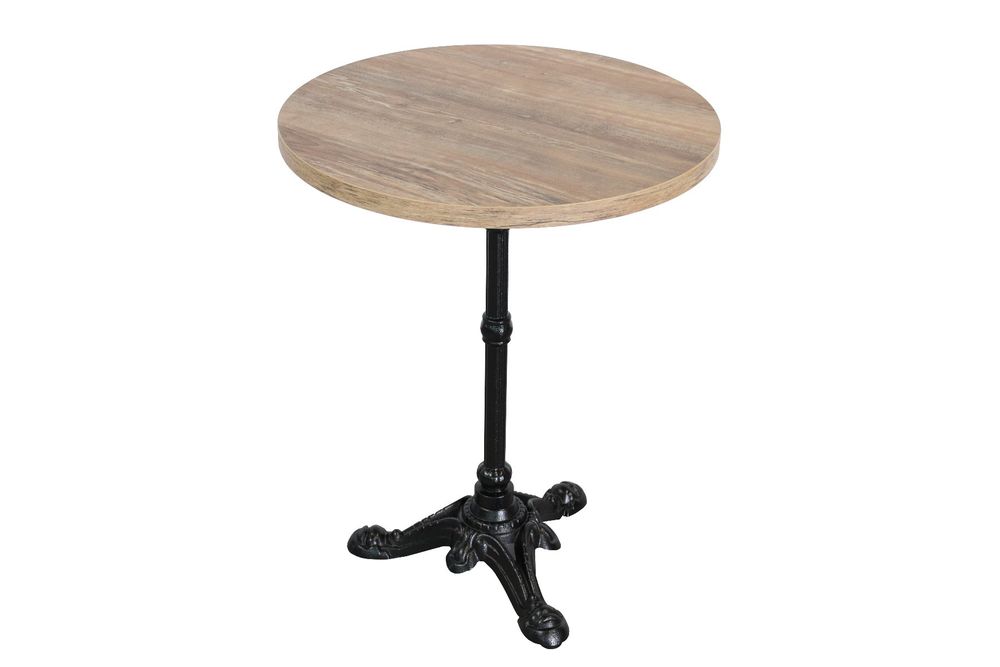 Gartentisch Akazienholz Esstisch rund für 4 Personen Bistrotisch Holztisch für Hof 110 x 110 x 75 cm Natur