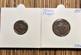 Schweiz Set 1 + 2 Rappen 1941 braune patina vzgl - unz