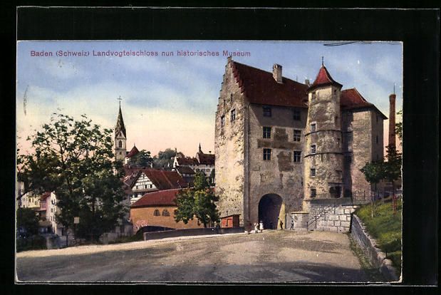 Cartoline postali: Baden, Landvogteischloss, jetzt historis – Usato da Berlin venduto da bartko-reher