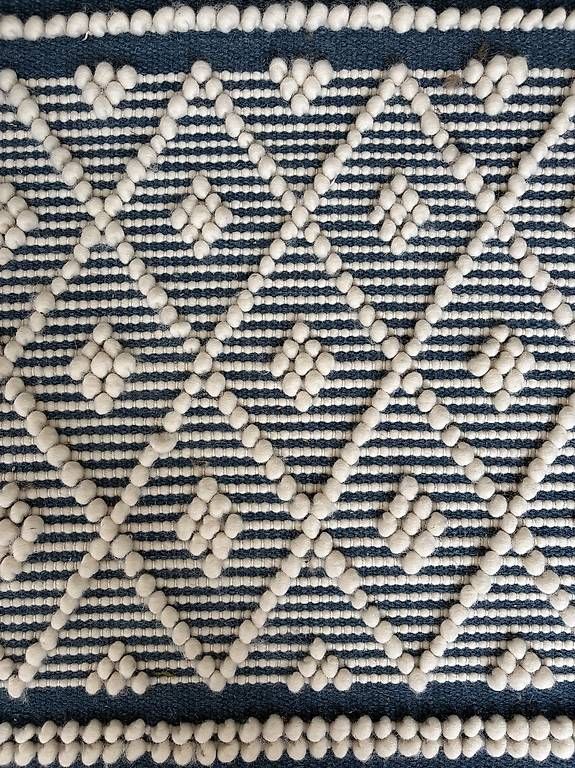 Ikea Teppiche: IKEA Teppich in Blau/Creme  moderner Boho-Look, neuwertig – Gebraucht aus Horw von MumfMufMuffin 1