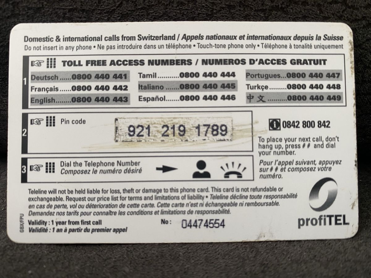 Telefon- & Taxkarten: Teleline – Gebraucht aus Lausanne von babacard10 1
