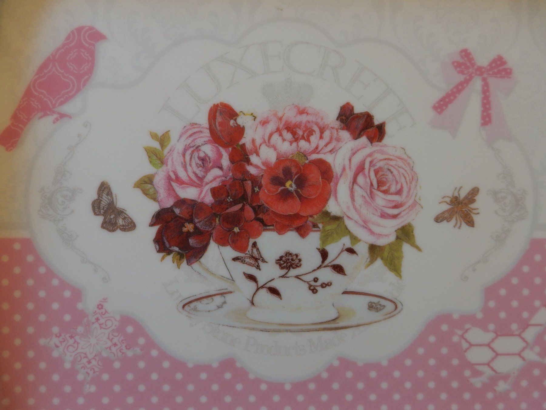Piatti di portata: nostalgisches Serviertablett Tablett 'Rosen' shabby chic NEU – Nuovo (secondo la descrizione) da Jona venduto da simongarden 2