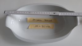 Auflaufformen aus Porzellan weiss 19 Stück