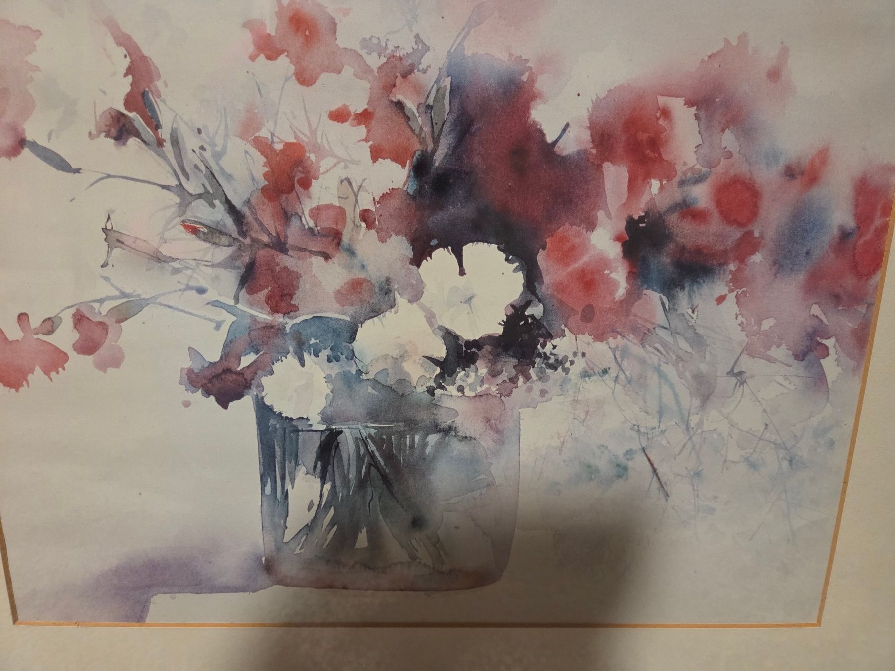 Dipinti: 1 Aquarellbild Blumenstrauss "Nelken" – Usato da St. Gallen venduto da Razoon77 1