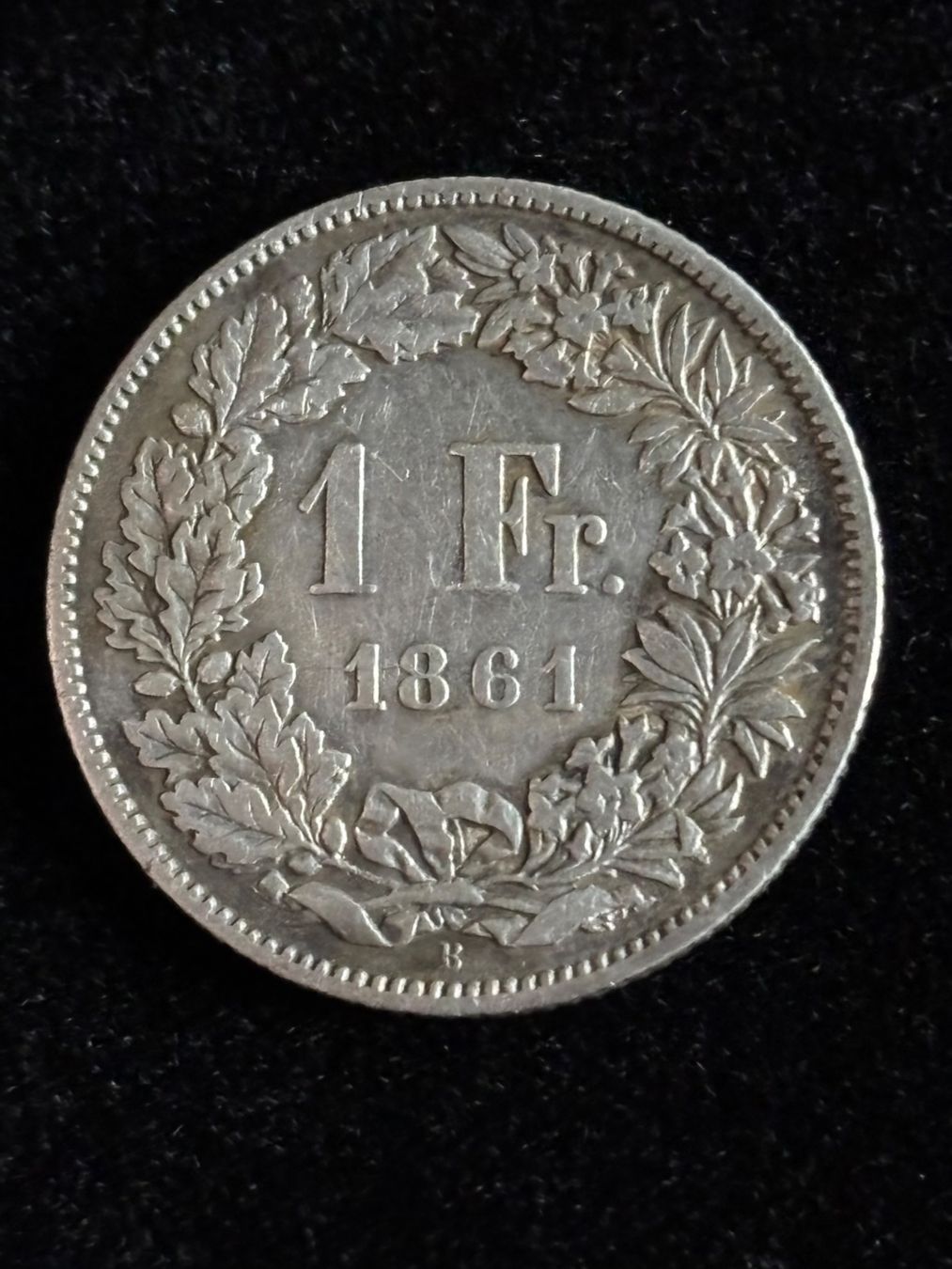 Alle Münzen: 1 Fr. 1861 sitzende Helvetia – Gebraucht aus Niederlenz von Angi_e 1