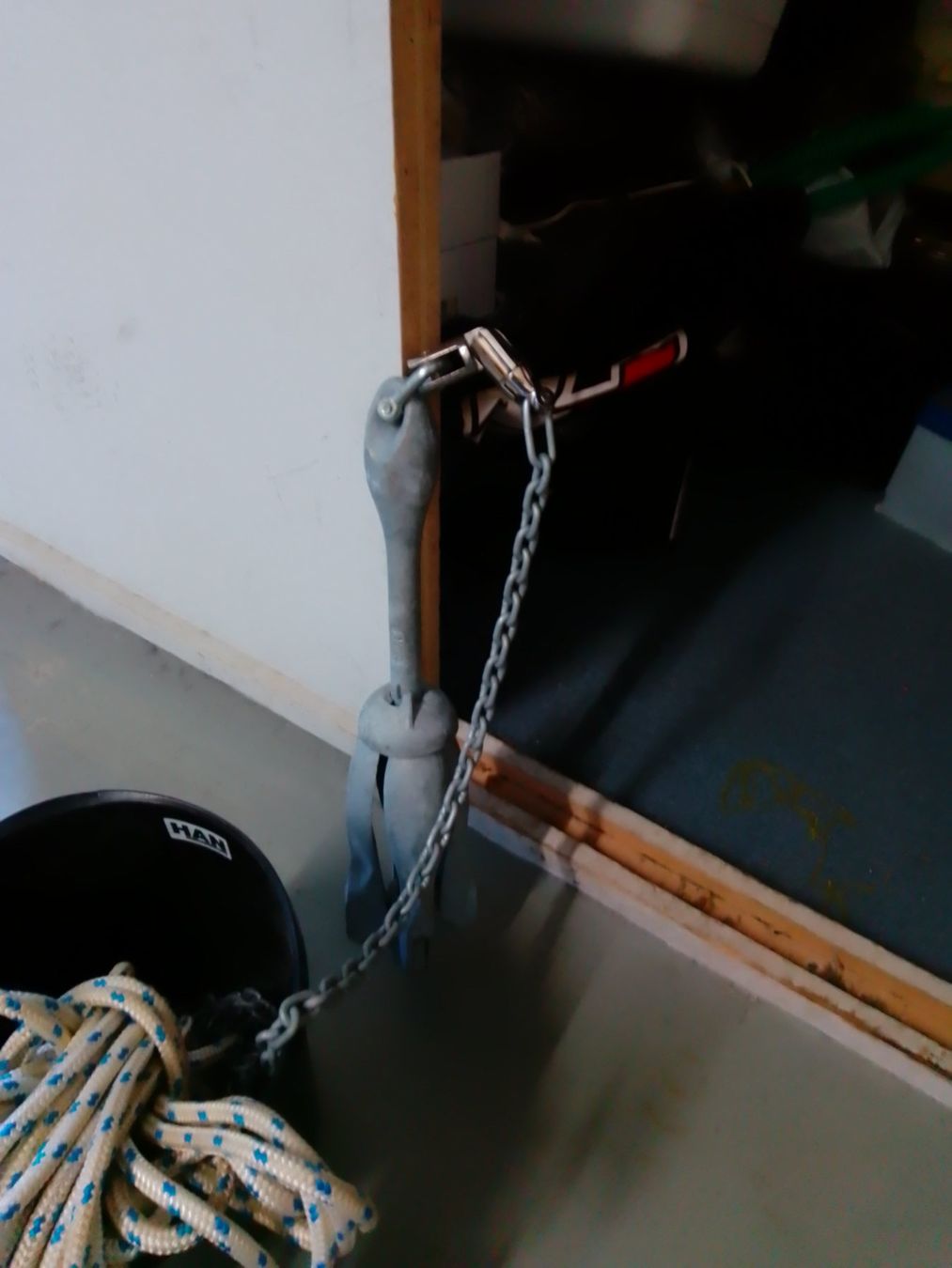 Anker: Bootsanker mit Kette und Seil – Gebraucht aus Giubiasco von pagi2