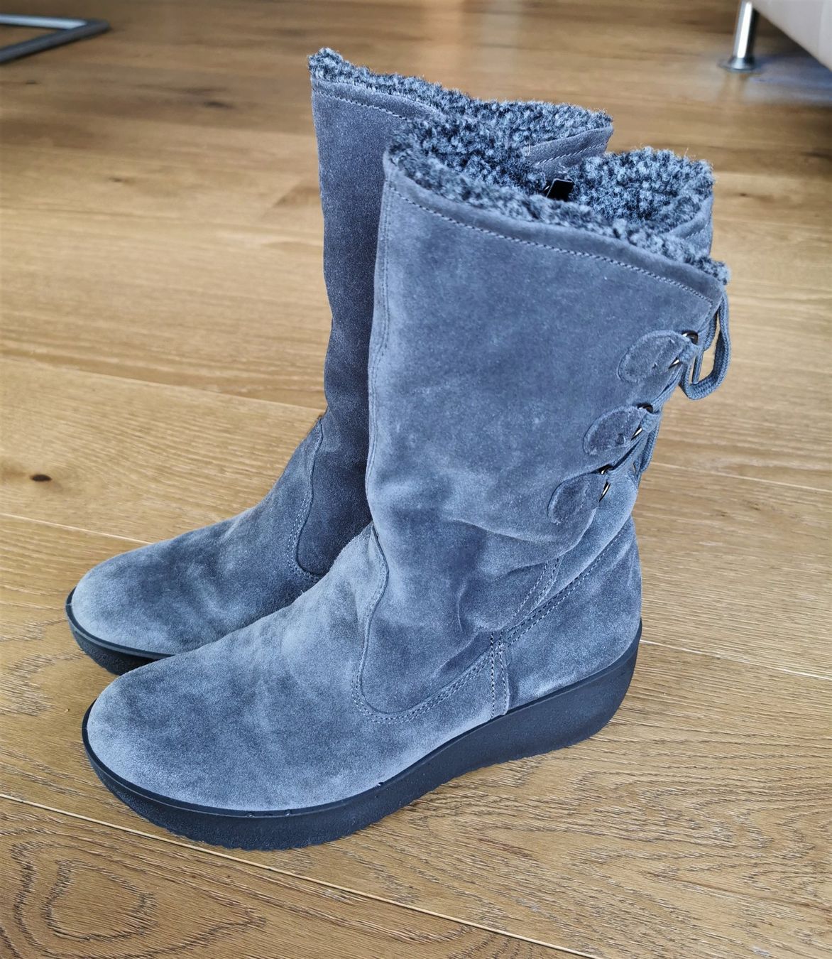 Walbusch Scarpe da donna: Warme Winterstiefel Gr. 39, Velours Sstiefel – Nuovo (secondo la descrizione) da Hinterforst venduto da Jamila8 1
