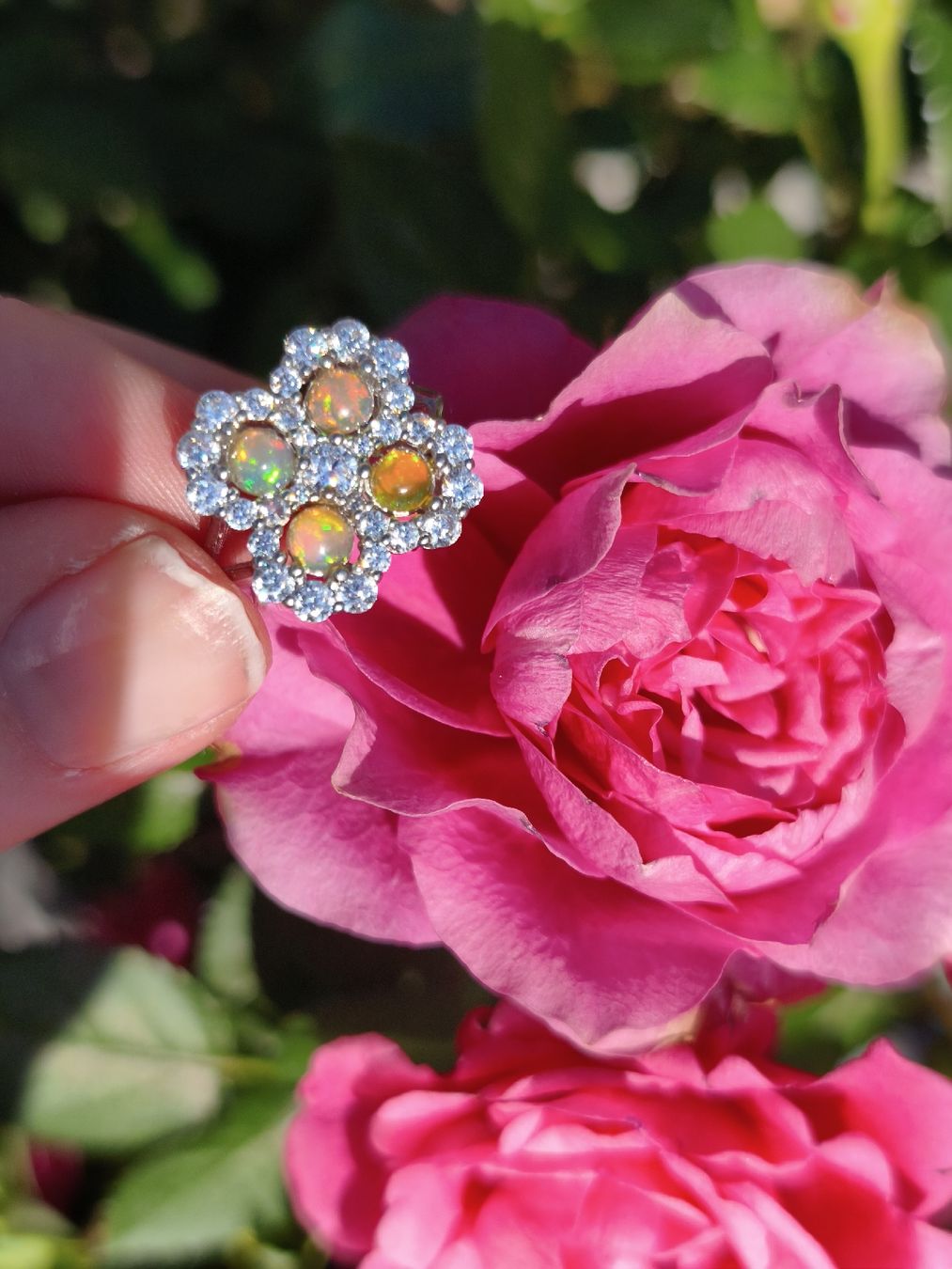 Anelli: Opal Ring, Sterling Silver, Vintage Style, Gr. Verstellbar – Nuovo (secondo la descrizione) da St. Gallen venduto da GIULESGG 4