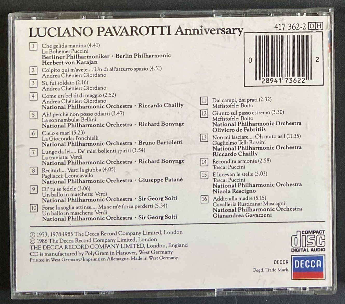 CDs: Klassik CD Pavarotti "Anniversary" – Gebraucht aus Böckten von Hansi36 2