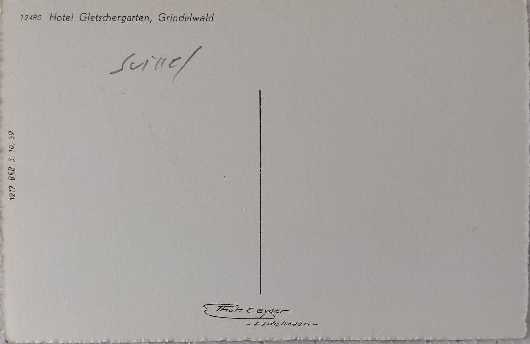 Cartoline postali: GRINDELWALD - Hôtel Gletschergarten – Usato da Delémont venduto da Domdom1 1