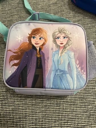Lunch bag Frozen Anna Elsa print kids new