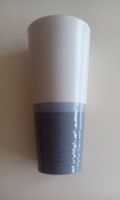 BLUMENVASE 3-FARBIG, KERAMIK, RUNDE FORM, KONISCH,  22 CM