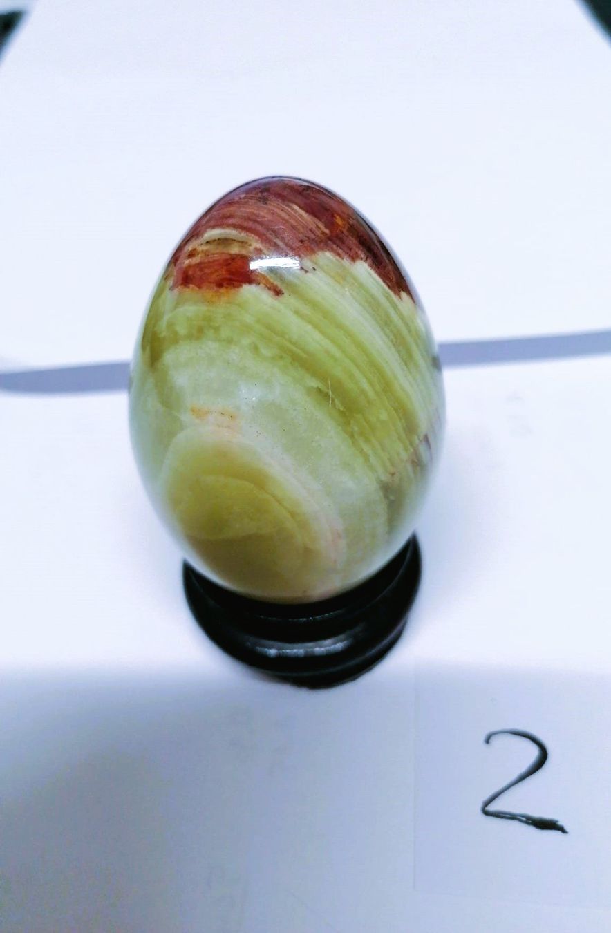 Mineralien & Heilsteine: Marmor-Ei braun-grün – Gebraucht aus Grächen von Hel7890 2