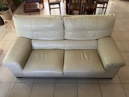 Canapé cuir blanc