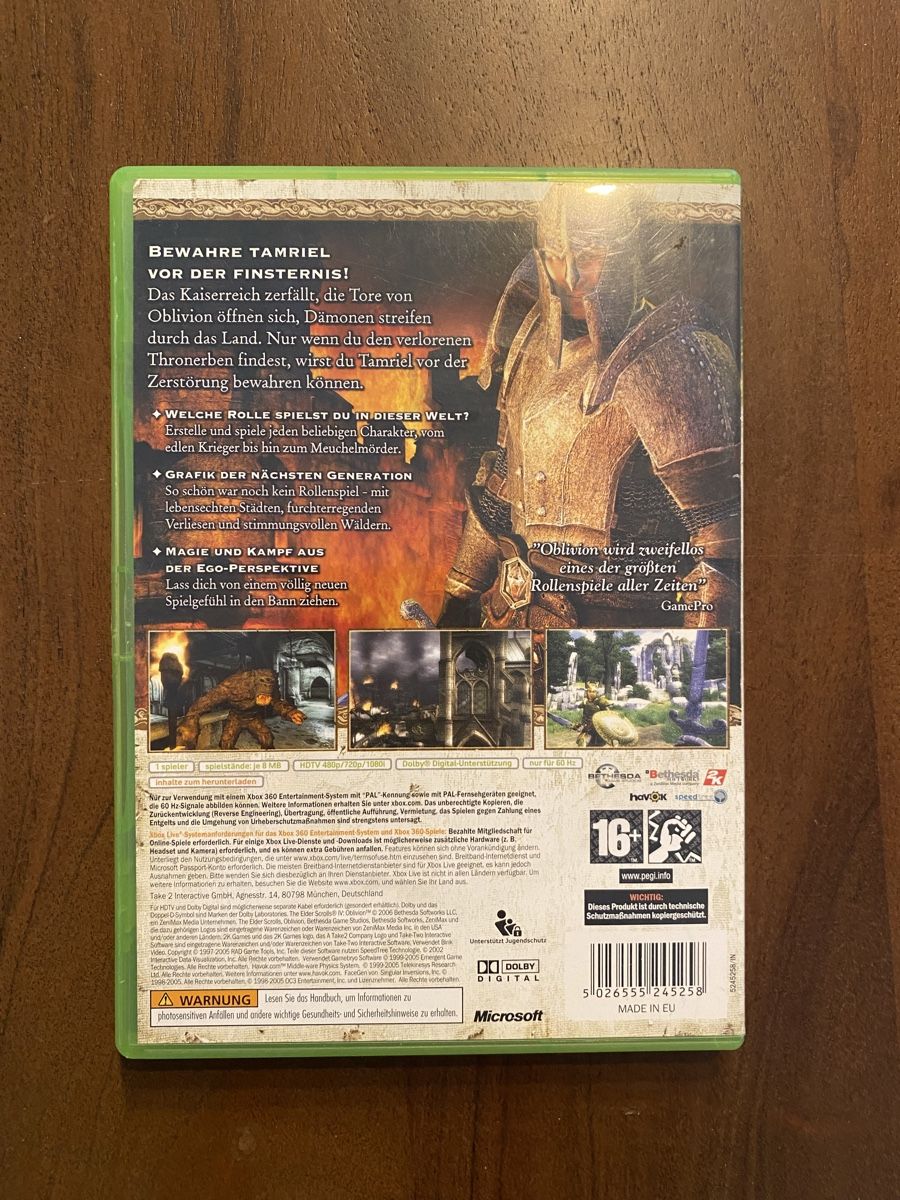 Microsoft Giochi: The Elder Scrolls 4 - Oblivion - für Xbox 360 – Usato da Thunstetten venduto da Virus_33 2