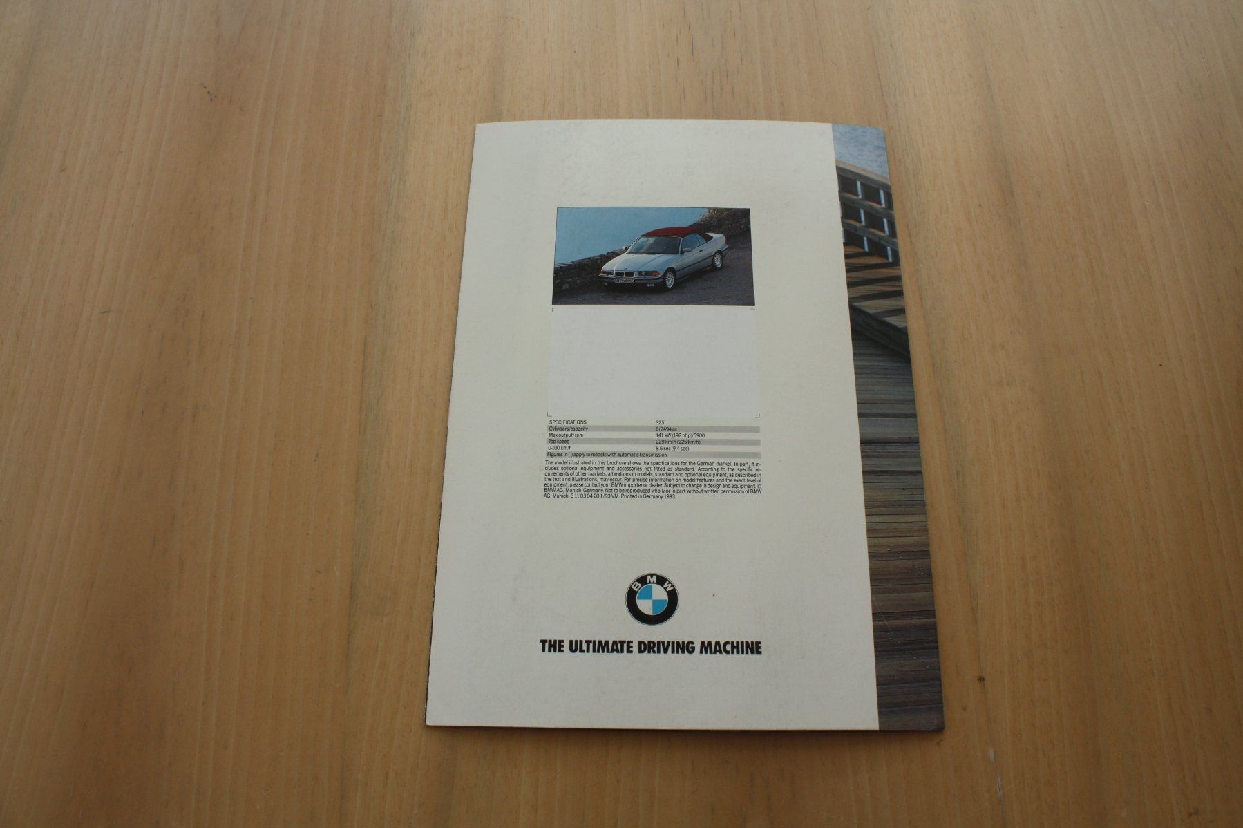 BMW Documenti: BMW 3er Cabrio Prospekt 1/1993 – Usato da Wikon venduto da erwin400 4