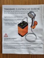 Tragbare elektrische Campingdusche mit Wasserpumpe neu